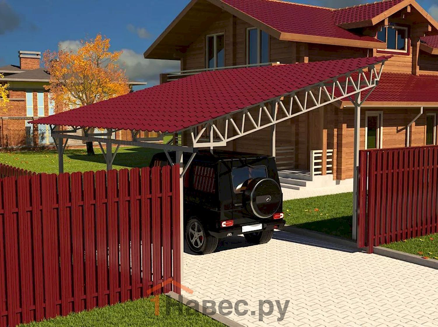 Навес из поликарбоната